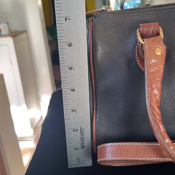 Etienne Aligner Vintage black and brown leather satchel awesome condition - Picture 12 of 15